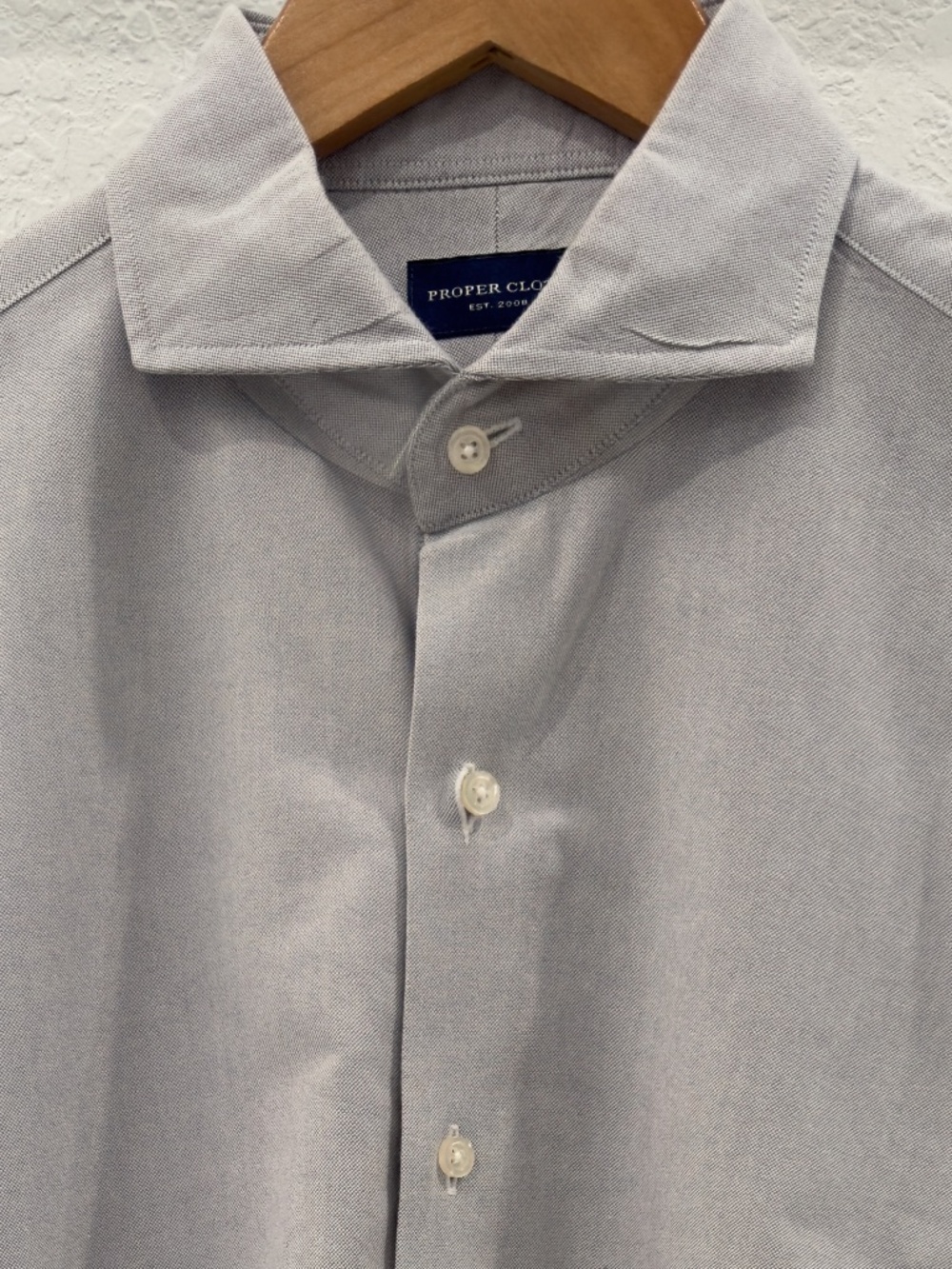 Proper Cloth Men's Grey Oxford - New